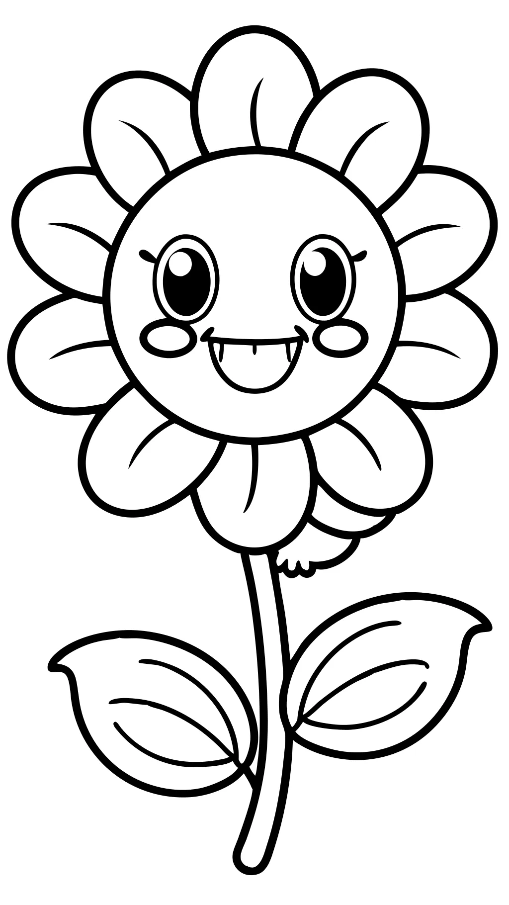 printable cute flower coloring pages